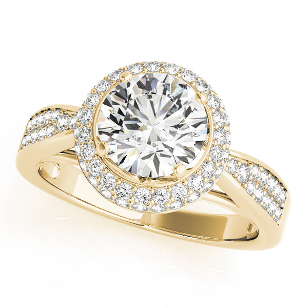 Round Halo Diamond Engagement Ring · 0.46 ct tw