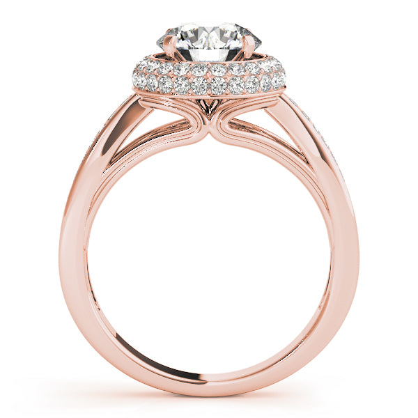 Round Halo Diamond Engagement Ring · 0.46 ct tw