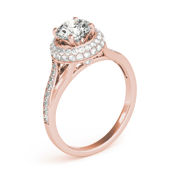 Round Halo Diamond Engagement Ring · 0.47 ct tw