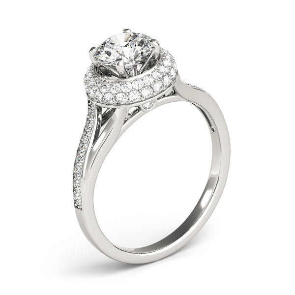 Round Halo Diamond Engagement Ring · 0.47 ct tw
