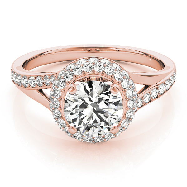 Round Halo Diamond Engagement Ring · 0.47 ct tw