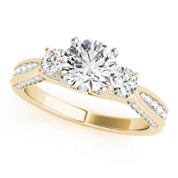 Round Three-Stone Diamond Engagement Ring · 0.65 ct tw