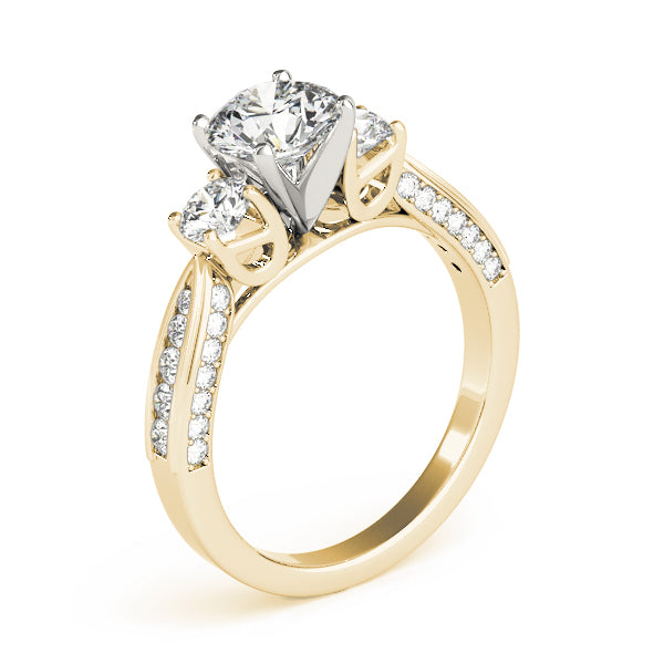 Round Three-Stone Diamond Engagement Ring · 0.65 ct tw