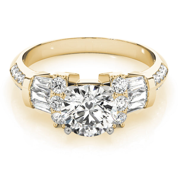 Baguette Fancy Shape Diamond Engagement Ring · 0.78 ct tw
