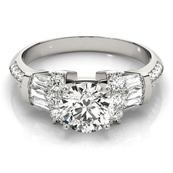 Baguette Fancy Shape Diamond Engagement Ring · 0.78 ct tw