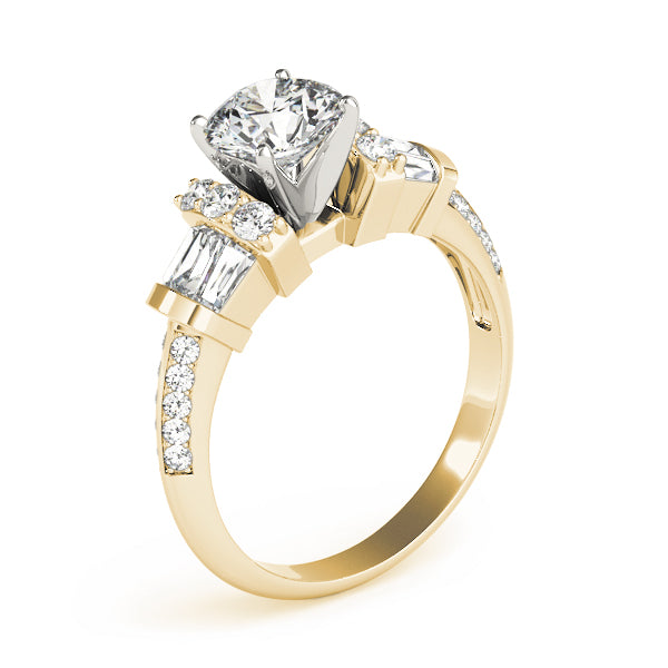 Baguette Fancy Shape Diamond Engagement Ring · 0.78 ct tw