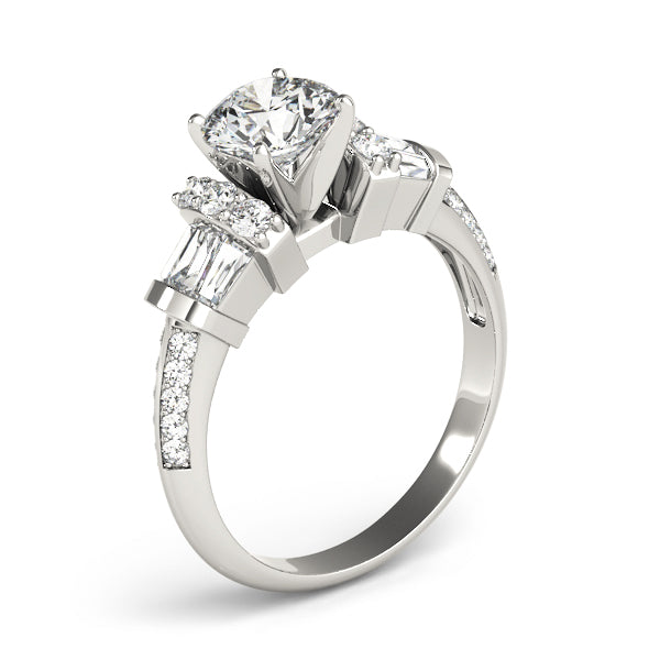 Baguette Fancy Shape Diamond Engagement Ring · 0.78 ct tw