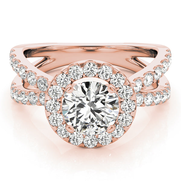 Round Halo Diamond Engagement Ring · 0.84 ct tw