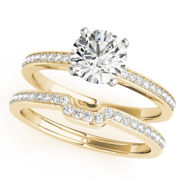 Single Row Channel Set Diamond Engagement Ring · 0.10 ct tw