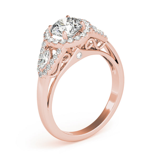 Round Halo Diamond Engagement Ring · 1.53 ct tw