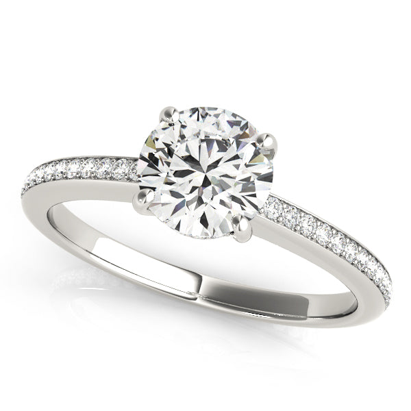 Round Single Row Prong Set Diamond Engagement Ring · 1.23 ct tw