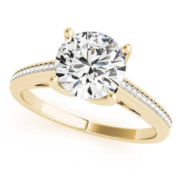 Round Single Row Channel Set Diamond Engagement Ring · 1.58 ct tw