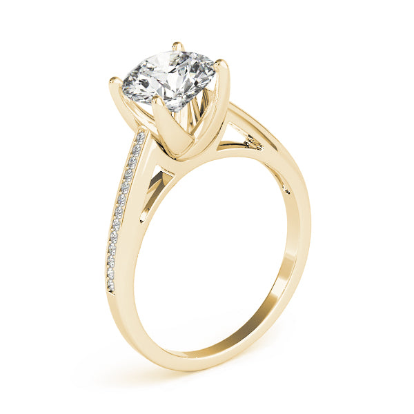 Round Single Row Channel Set Diamond Engagement Ring · 1.58 ct tw