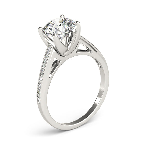 Round Single Row Channel Set Diamond Engagement Ring · 1.58 ct tw