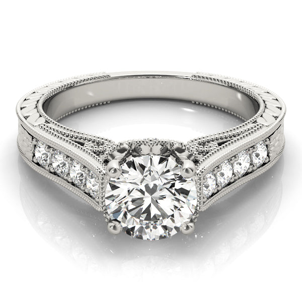 Round Single Row Prong Set Diamond Engagement Ring · 1.58 ct tw