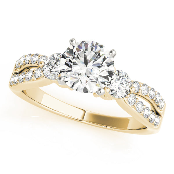Round Three-Stone Diamond Engagement Ring · 0.62 ct tw