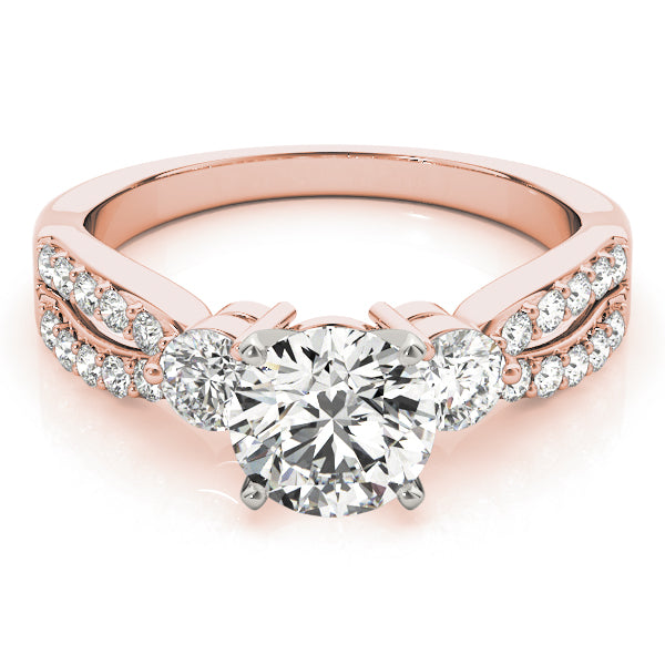 Round Three-Stone Diamond Engagement Ring · 0.62 ct tw