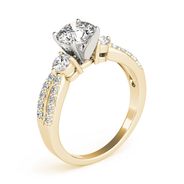 Round Three-Stone Diamond Engagement Ring · 0.62 ct tw