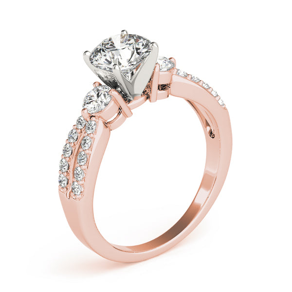 Round Three-Stone Diamond Engagement Ring · 0.62 ct tw