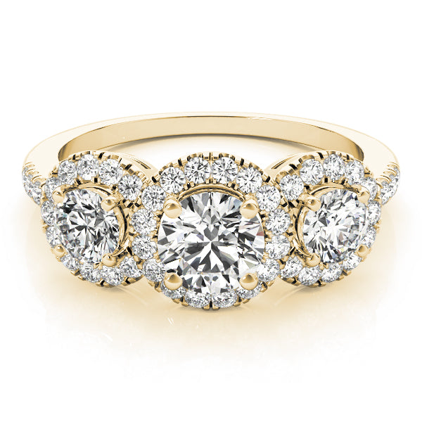 Round Three-Stone Diamond Engagement Ring · 1.14 ct tw