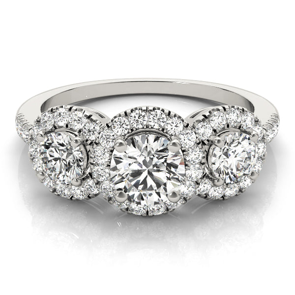 Round Three-Stone Diamond Engagement Ring · 1.14 ct tw