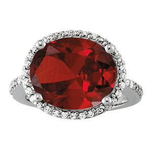 Oval Gemstone Fashion Ring · 0.34 ct tw