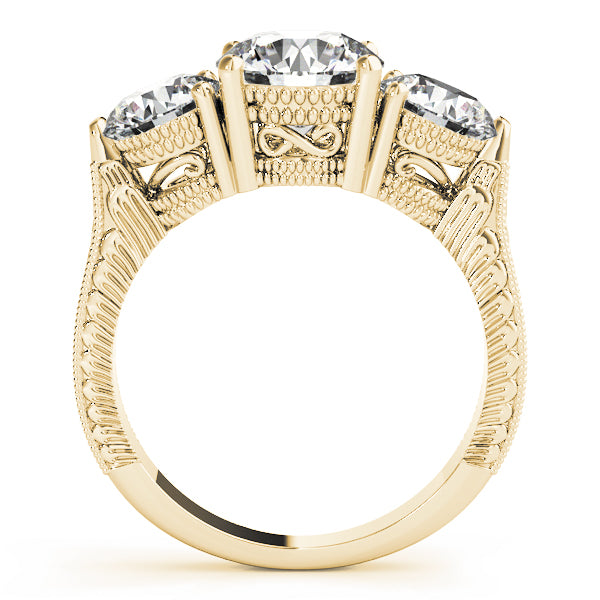 Round Three-Stone Diamond Engagement Ring · 2.90 ct tw