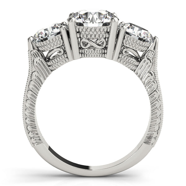 Round Three-Stone Diamond Engagement Ring · 2.90 ct tw