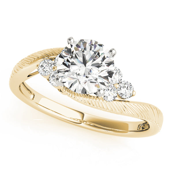 Cluster Sides Diamond Engagement Ring · 0.18 ct tw
