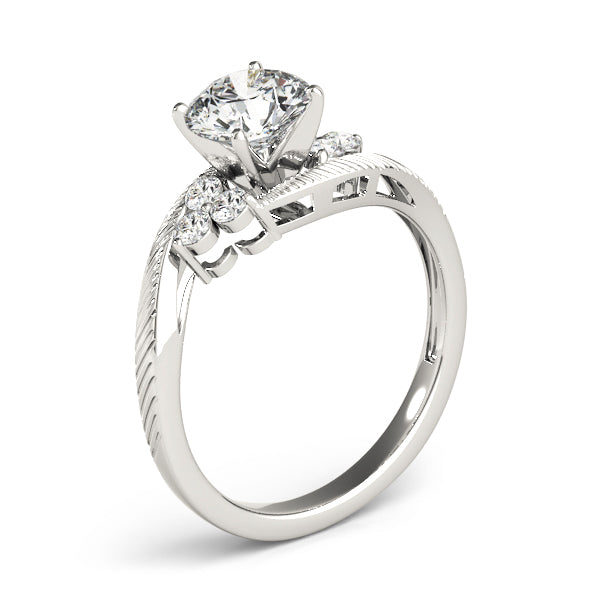 Cluster Sides Diamond Engagement Ring · 0.18 ct tw