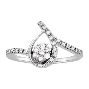 Diamond Cluster Fashion Ring · 0.24 ct tw