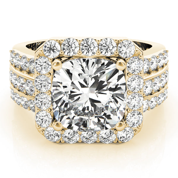 Cushion Halo Square Diamond Fashion Ring · 1.02 ct tw