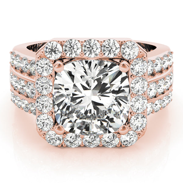 Cushion Halo Square Diamond Fashion Ring · 1.02 ct tw