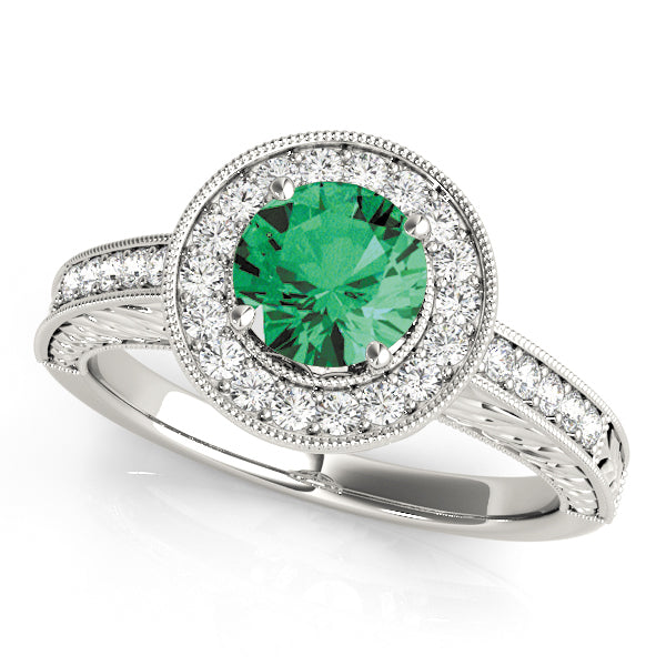 Round Halo Diamond Fashion Ring · 1.08 ct tw