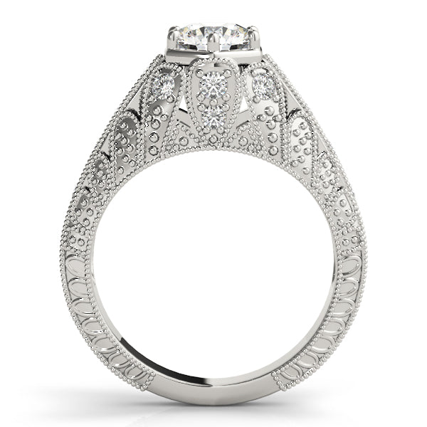 Round Antique Diamond Engagement Ring · 0.91 ct tw