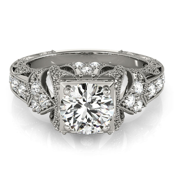 Round Antique Diamond Engagement Ring · 1.20 ct tw