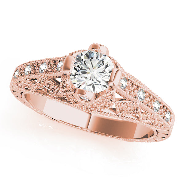 Round Antique Diamond Engagement Ring · 0.60 ct tw