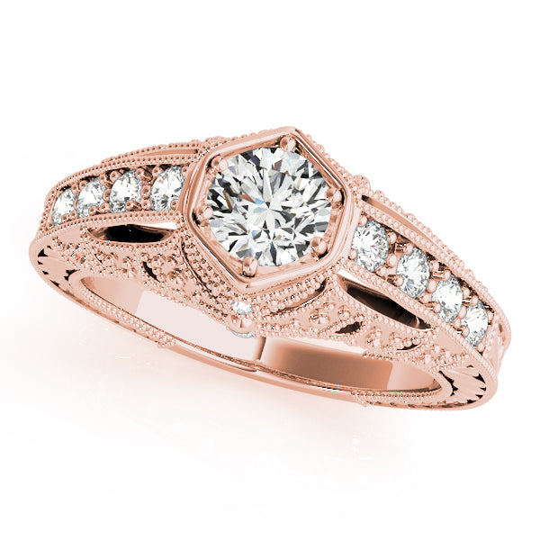 Round Antique Diamond Engagement Ring · 0.60 ct tw