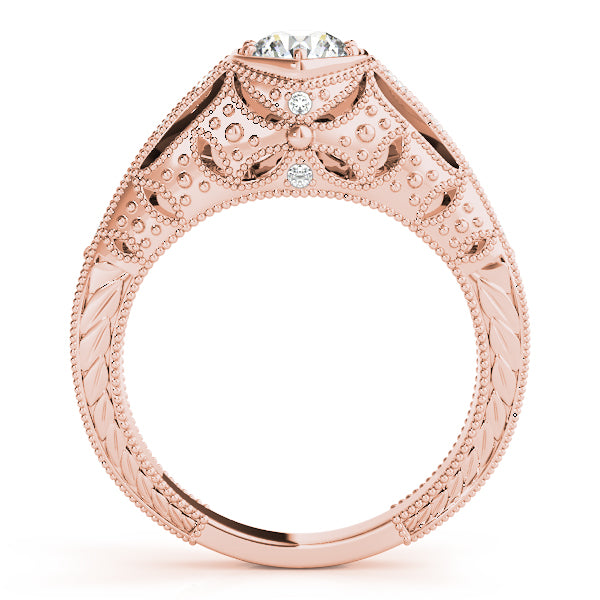 Round Antique Diamond Engagement Ring · 0.60 ct tw