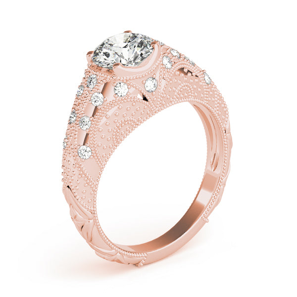 Round Antique Diamond Engagement Ring · 0.70 ct tw
