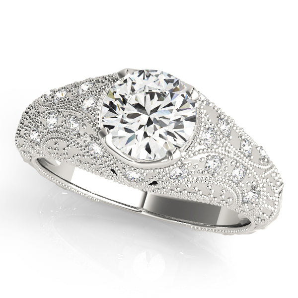 Round Antique Diamond Engagement Ring · 0.70 ct tw