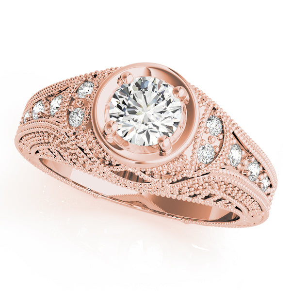 Round Antique Diamond Engagement Ring · 0.60 ct tw