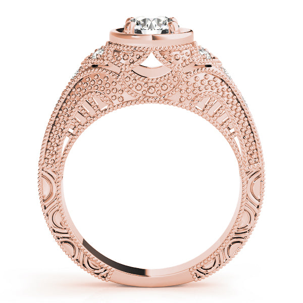 Round Antique Diamond Engagement Ring · 0.60 ct tw
