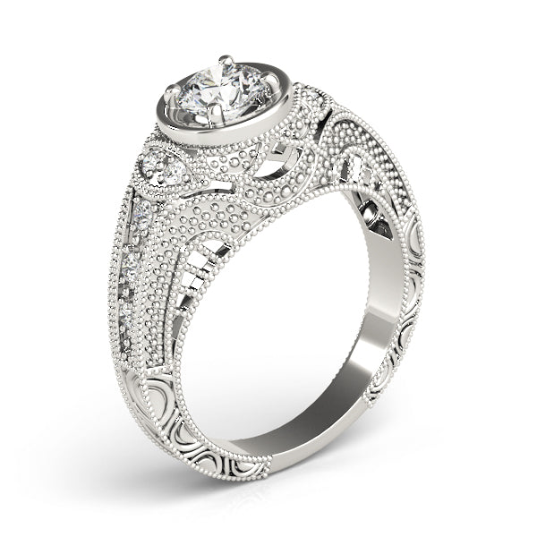 Round Antique Diamond Engagement Ring · 0.60 ct tw