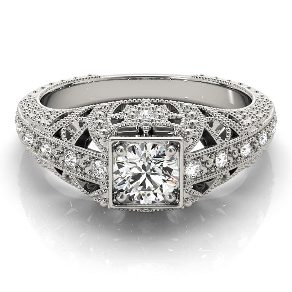 Round Antique Diamond Engagement Ring · 0.62 ct tw