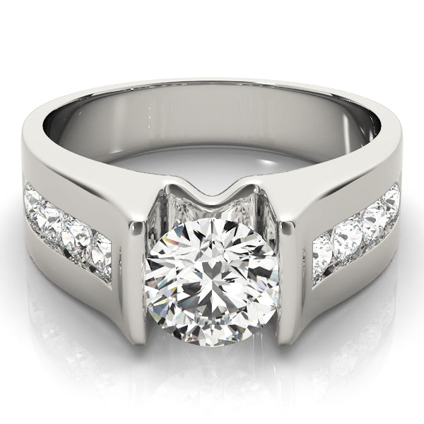 Round Single Row Channel Set Diamond Engagement Ring · 1.40 ct tw
