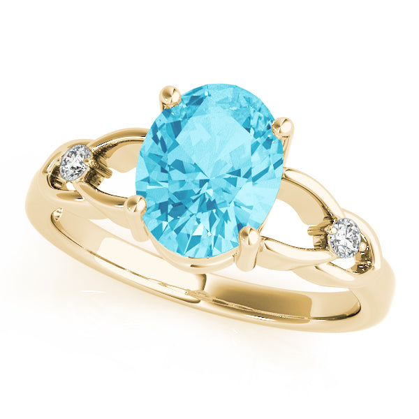 Oval Gemstone Fashion Ring · 0.06 ct tw
