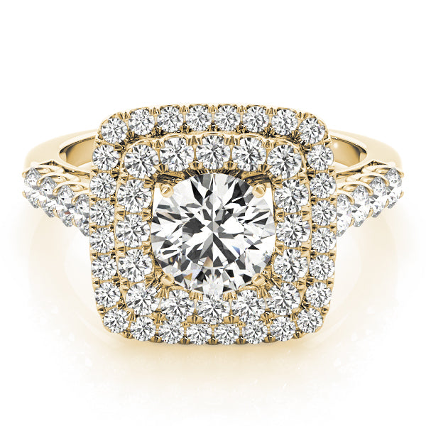 Round Halo Diamond Engagement Ring · 0.89 ct tw