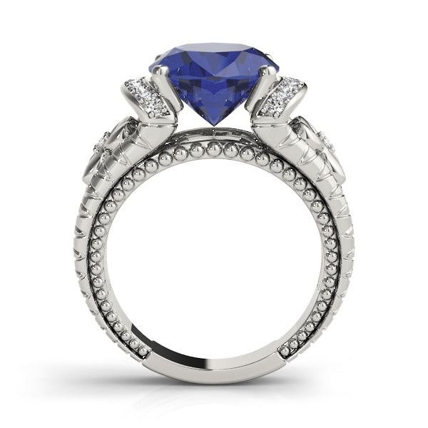 Oval Textured Gemstone Fashion Ring · 0.18 ct tw
