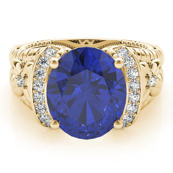 Oval Textured Gemstone Fashion Ring · 0.18 ct tw